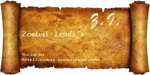 Zombai Izsák névjegykártya